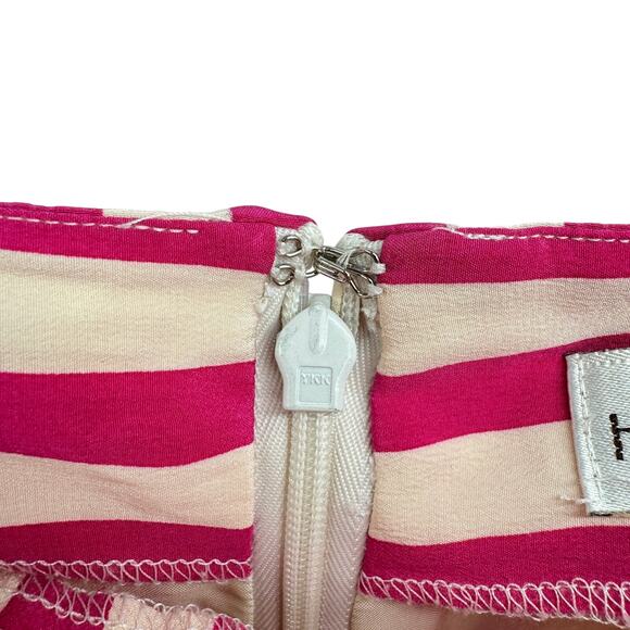 Henri Bendel Classics‎ Women's Pink White 100% Silk Striped Pants Size 16/XL - Picture 6 of 6